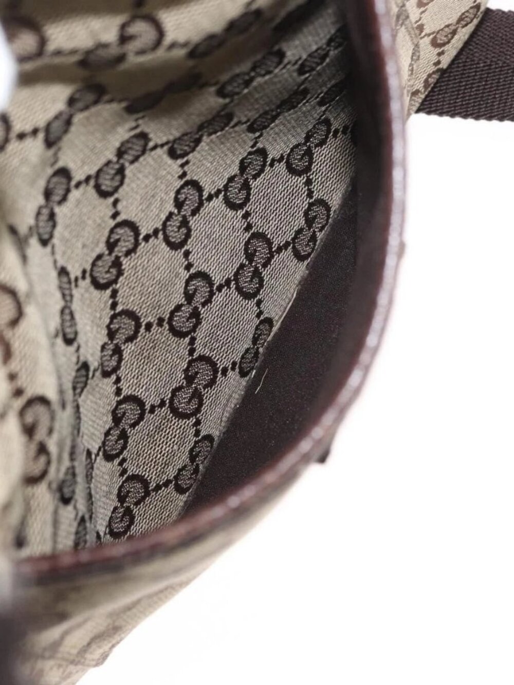 GUCCI GG Canvas Shoulder Bag Beige Silver - Picture 13 of 16